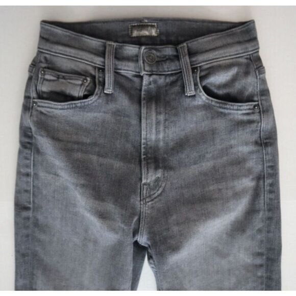 Mother 10064-851 Women's Sz 23 Light Gray High-Waisted Rider Skimp Jeans - Picture 8 of 11